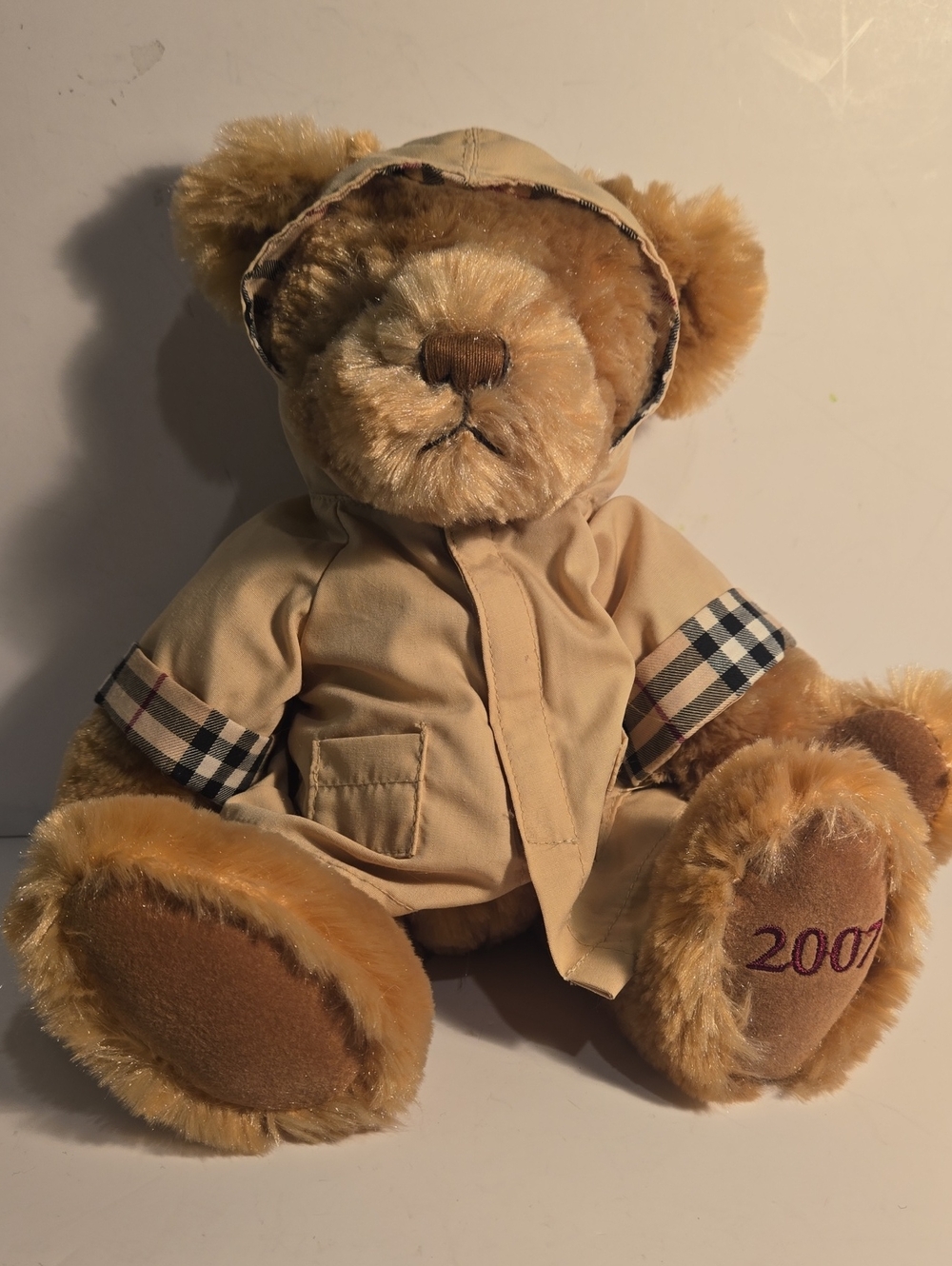 BURBERRY Fragrance Teddy Bear Plush Nova Check Rain Jacket 2007